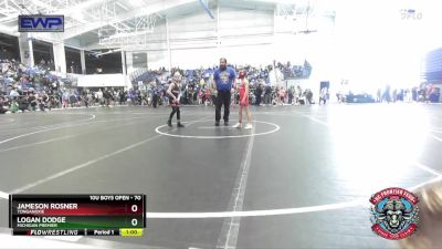 70 lbs Semifinal - Logan Dodge, Michigan Premier vs Jameson Rosner, Tonganoxie