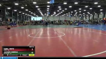 130 lbs Round 1 (6 Team) - Carl J Betz, Apex vs Hayden Andrus, PA Silver