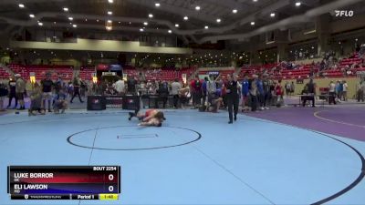 132 lbs Cons. Round 2 - Luke Borror, OK vs Eli Lawson, MO