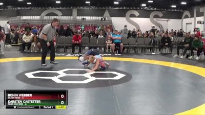 65 lbs Quarterfinals (8 Team) - Ronin Webber, Beast Mode vs Karsten Castetter, Fort Hammers