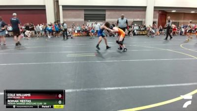 78 lbs Round 3 - Roman Mestas, Modern Warrior Wrestling Club vs Cole Williams, Unattached