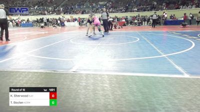 138 lbs Round Of 16 - Kaydance Sherwood, Sapulpa Junior High vs Taylea Boylan, Norman JH