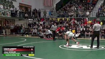 113 lbs 1st Place Match - Cole Schulke, Columbia (Columbia Station) vs Colyn Limbert, Buckeye (Medina)