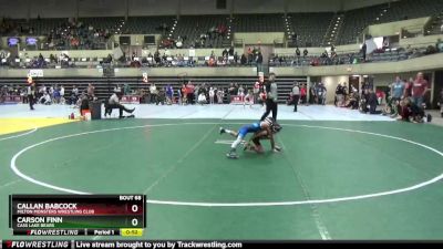 50 lbs Semifinal - Carson Finn, Cass Lake Bears vs Callan Babcock, Milton Monsters Wrestling Club