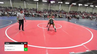 130 lbs Round Of 16 - Nick Trouskie, Rifle vs Colten Ostrom, Western Slope Warriors