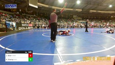 80 lbs Round Of 16 - Jack Blair, Hawks WC Lincoln, Ne vs Knox Stamp, Wheeling Wresting Cub