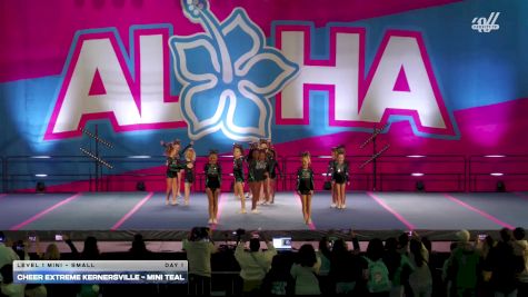 Cheer Extreme Kernersville - Mini Teal [2025 L1 Mini - Small Day 1] 2025 Aloha Gatlinburg Showdown