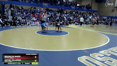 100lbs Champ. Round 3 - Sophia Villafana, Royal (Girls) vs Brooklyn Baker, Olympic (Girls)