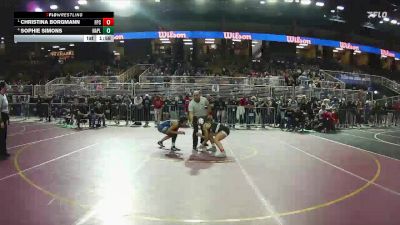 130 lbs Semifinal - Christina Borgmann, Flagler Palm Coast vs Sophie Simons, Naples