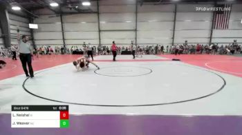 132 lbs Consi Of 16 #1 - Logan Neishel, RI vs James Weaver, NC