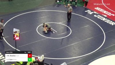 103 lbs Round Of 32 - Matthew Rowles, Clearfield vs Jacob Carr, Penn Delco