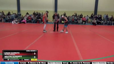 120 lbs Cons. Round 2 - Logan Gamroth, Melrose-Mindoro vs Weston Schwartz, Immortal Athletics WC