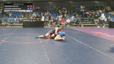 160 lbs Consi Of 8 #1 - Maddison Miller, PA vs Eleanor Robertson, IN