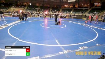 55 lbs 2nd Place - Penelope Zuniga, Socal Grappling Club vs Brinley Leyba, Team Tulsa Wrestling Club