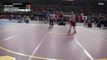 170 lbs Cons. Round 3 - Zoey Braun, Post Falls vs Makayla Reynolds, Post Falls