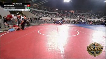 55 lbs Round Of 16 - Wyatt Worth, Collinsville Cardinal Youth Wrestling vs Zane Montoya, Juggernaut Wrestling Club