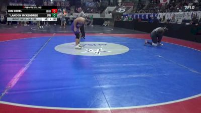 5A 215 lbs Semifinal - Landon Mckendree, Springville vs Jon Creel, Elberta HS