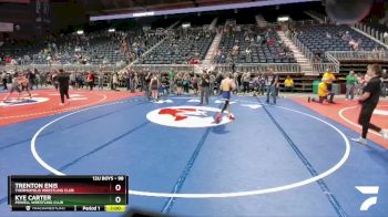 98 lbs Cons. Round 3 - Trenton Enis, Thermopolis Wrestling Club vs Kye Carter, Powell Wrestling Club