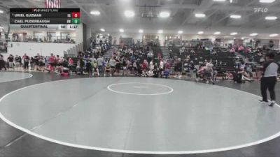 132 lbs Quarterfinal - Cael Puderbaugh, Bobcat Wrestling vs Uriel Guzman, GI Grapplers