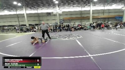 66 lbs Cons. Semi - Ricky Suzuki, Mountain Man Wrestling Club vs Reed Gaythwaite, Kuna Klub Wrestling