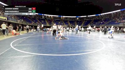 124 lbs Quarterfinal - Andrew Gomez, Bangor vs Sam Passarelli, Mars