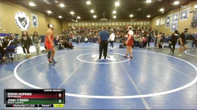 215 lbs Cons. Round 7 - John O`Brien, Bishop Alemany vs Edwin Hopkins, Westminster