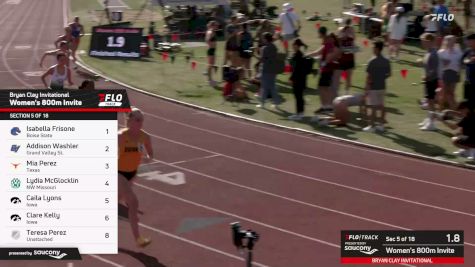 Women's 800m Invitational, Prelims 5