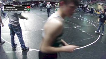 130 lbs Quarterfinal - Sawyer Pilgrim, Millard South Wrestling Club vs Tucker Wulf, Rocks Wrestling Club