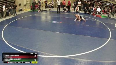 45 lbs Quarterfinal - Miles Bringhurst, WESTLAKE vs Titus Davidson, Wasatch WC