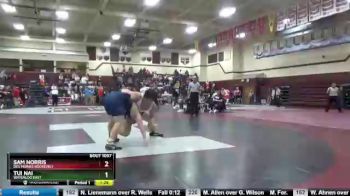 220 lbs Cons. Round 1 - Tui Nai, Waterloo East vs Sam Norris, Des Moines Roosevelt