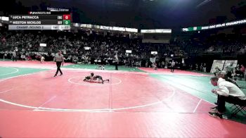 55 lbs Champ. Round 2 - Weston Nicklos, HHY1 vs Luca Petracca, EWC3