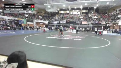 125 lbs Cons. Semi - Cheyenne LaBarge, St. Francis HS vs Sheyenne Pinkston, Whitewater-Remington Hs