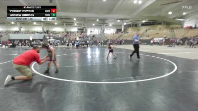 75 lbs Round 1 - Presley Howard, Clinton Dragon Youth Wrestling vs Andrew Johnson, Team Clarksville TCWC