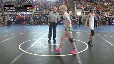 115 lbs 3rd Place Match - Levi Mitchell, Fairland vs Sam Dickey, Bloom Carroll Bulldogs