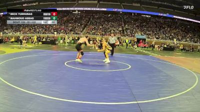 D1-132 lbs Cons. Round 1 - Mahmoud Abbas, Fordson HS vs Beck Yurkunas, Brighton HS