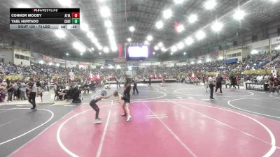 70 lbs Round Of 16 - Connor Moody, Athlos Wrestling vs Yael Hurtado, Center Vikings