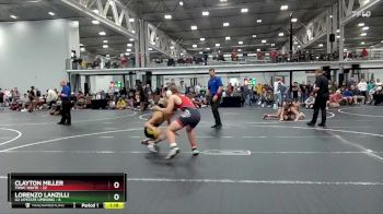 144 lbs Round 6 (8 Team) - Clayton Miller, TNWC White vs Lorenzo Lanzilli, U2 Upstate Uprising