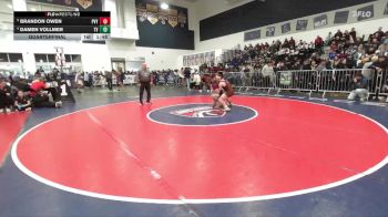 150 lbs Quarterfinal - Brandon Owen, Paloma Valley vs Damen Vollmer, Temecula Valley