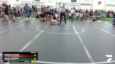 48 lbs Round 5 (6 Team) - Memphis Raines, Team West Virginia Gold vs Emery Sanders, Contenders WA