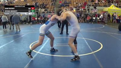 128 lbs Cons. Semi - Stone Meggitt, CLYDE vs Sam Dickey, Bloom-carroll