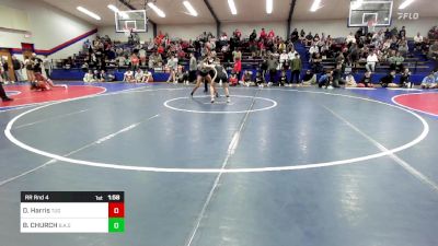 105 lbs Rr Rnd 4 - Dakota Harris, Tulsa Union Girls vs BROOKLYNN CHURCH, Broken Arrow Girls