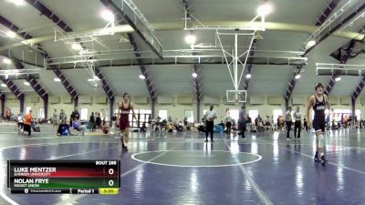 133 lbs 7th Place Match - Luke Mentzer, Gannon University vs Nolan Frye, Mount Union