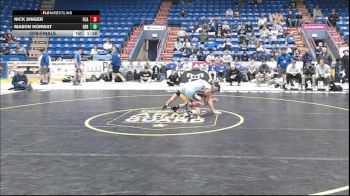 172 lbs Qtr-finals - Nick Singer, Faith Christian Acad. vs Mason Horwat, Derry Area