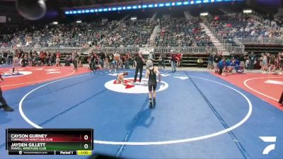 67 lbs Champ. Round 2 - Cayson Gurney, Torrington Wrestling Club vs Jayden Gillett, Powell Wrestling Club