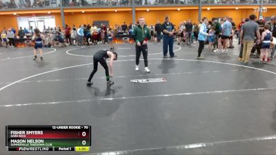 70 lbs Semifinal - Fisher Smyers, Hard Rock vs Mason Nelson, Summerville Takedown Club