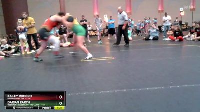 Semis & 1st Wrestleback (8 Team) - Darian Earth, Nebraska Queens Of The Corn 1 vs Kailey Romero, MO Outlaws Gold