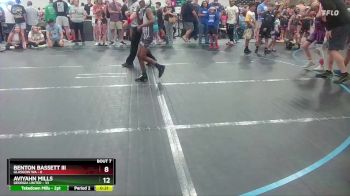 72 lbs Round 2 (10 Team) - Aviyahn Mills, Georgia United vs Benton Bassett III, Glasgow WA