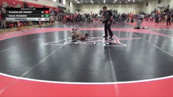 60 lbs Semifinal - Kalia Rodgers, MN Elite vs Evangeline Denney, Pinnacle Wrestling