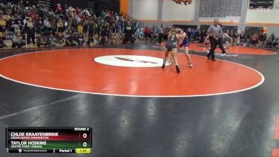 135-138 lbs Round 2 - Chloe Kraayenbrink, Cedar Rapids Washington vs Taylor Hoskins, Center Point-Urbana