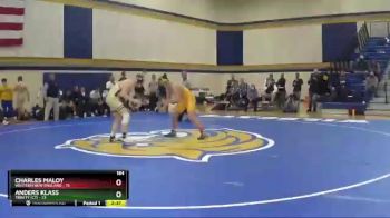 184 lbs Champ Round 1 (16 Team) - Charles Maloy, Western New England vs Anders Klass, Trinity (CT)